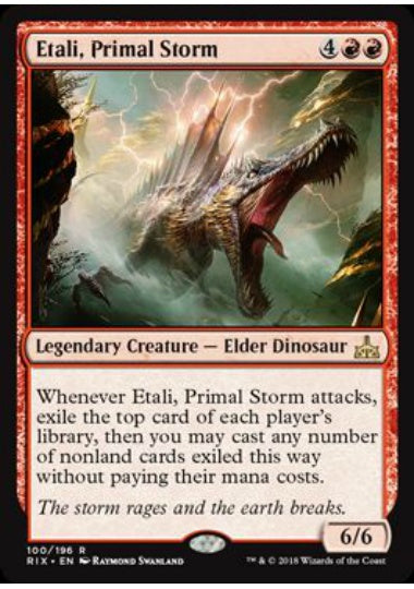 (英)【Foil】原初の嵐、エターリ / Etali, Primal Storm【RIX】 No.100