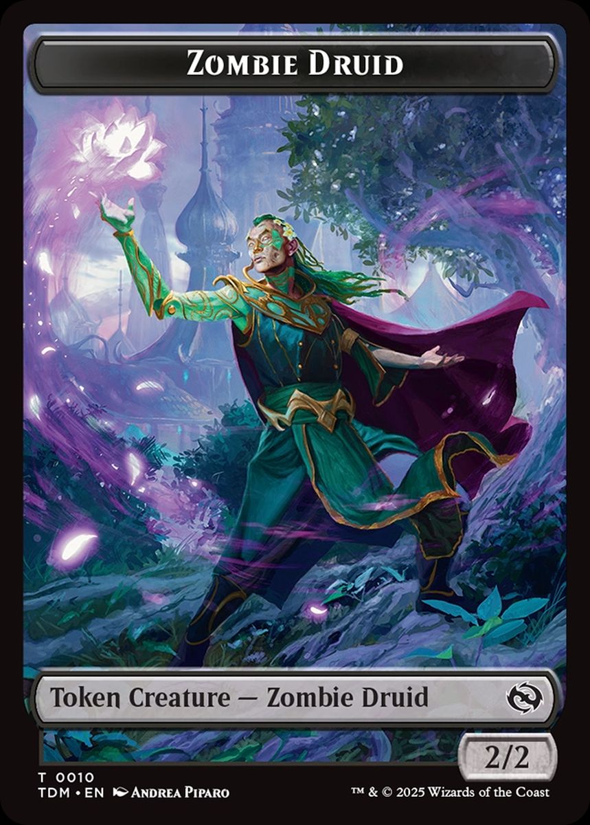 (英)ゾンビ・ドルイドトークン / Zombie Druid Token【TDM-TOKEN】 No.010