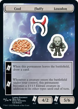 (英)Cool Fluffy Loxodon Sticker【UNF-STICKER】 No.028