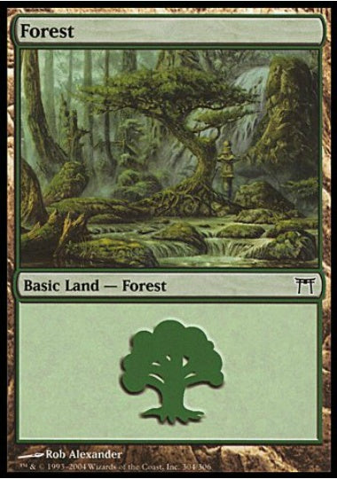 (英)【Foil】森 / Forest【CHK】 No.304