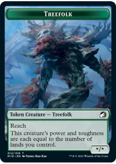 (英)ツリーフォークトークン / Treefolk Token【MID-TOKEN】 No.012