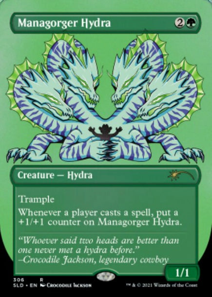 (英)【エッチングFoil】マナ喰らいのハイドラ / Managorger Hydra【SLD】 Crocodile Jackson's Monstrous Menagerie No.306
