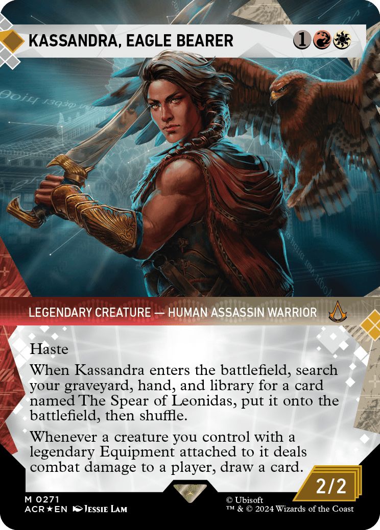 (英)【テクスチャーFoil】鷹持ち、カサンドラ / Kassandra, Eagle Bearer ★ショーケース枠★(「記憶の回廊」ショーケース版) 【ACR】 No.271