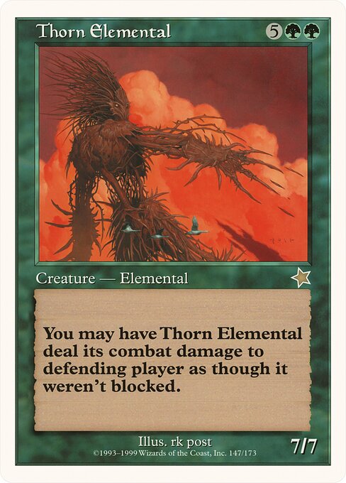 (英)茨の精霊 / Thorn Elemental【PRM】 マガジンプロモ 【Oversized Card】 BIG-PRM-010 ※トーナメントで使用することはできません。