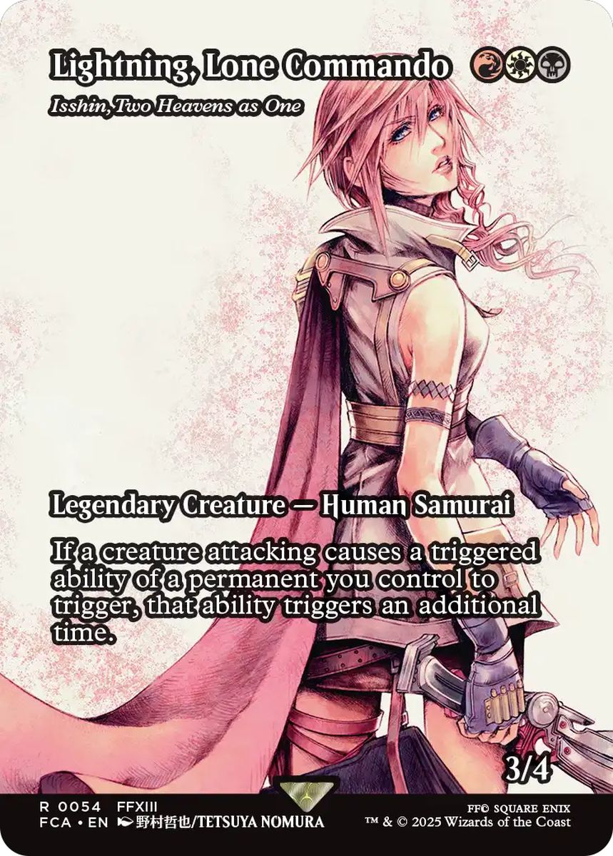 (英)【Foil】孤高の戦士、ライトニング / Lightning, Lone Commando[二天一流、一心 / Isshin, Two Heavens as One] ★ショーケース枠★(FINAL FANTASY・継承史カード) 【FCA】 No.054