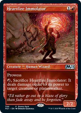 (英)【Foil】心火の供犠者 / Heartfire Immolator【M21】プロモパックプロモ No.396