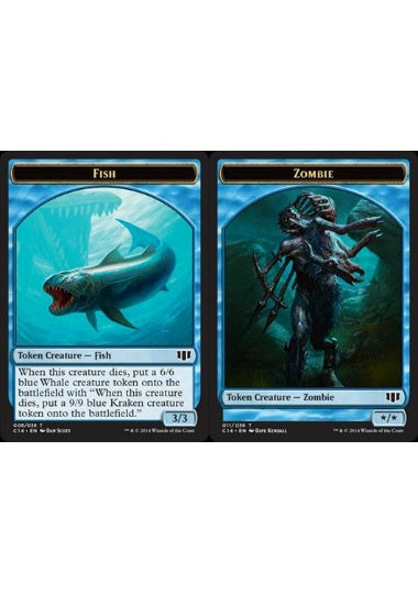 (英)魚トークン / Fish Token No.008 - ゾンビトークン / Zombie Token【C14-TOKEN】 No.011