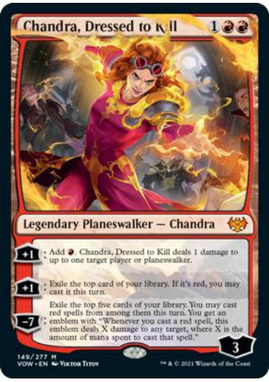 (英)【Foil】勝負服纏い、チャンドラ / Chandra, Dressed to Kill【VOW】 No.149