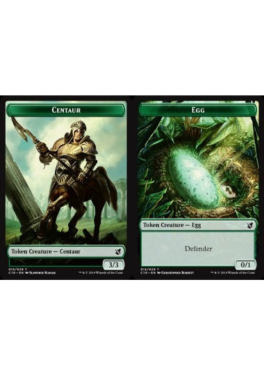 (英)ケンタウルストークン / Centaur Token No.015 - 卵トークン / Egg Token【C19-TOKEN】 No.016