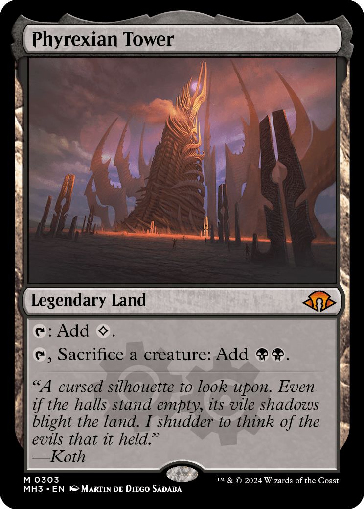 (英)【Foil】ファイレクシアの塔 / Phyrexian Tower【MH3】 No.303