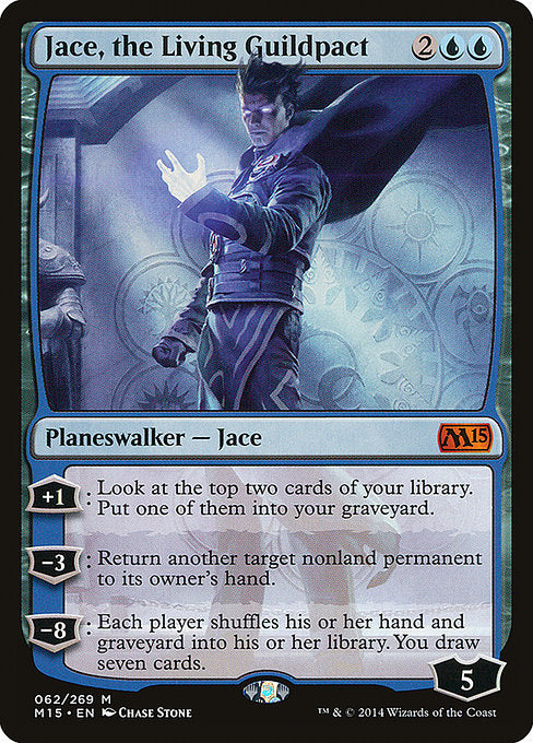 (英)【Foil】ギルドパクトの体現者、ジェイス / Jace, the Living Guildpact【M15】 No.062
