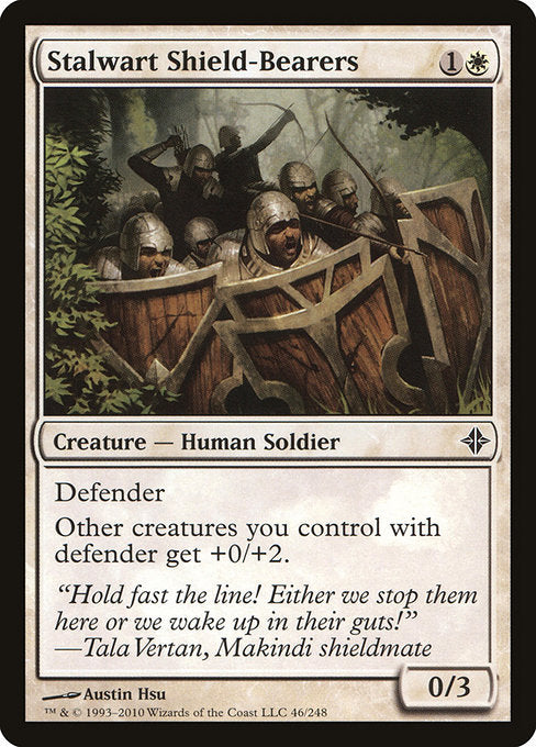 (英)【Foil】断固たる盾持ち / Stalwart Shield-Bearers【ROE】 No.046