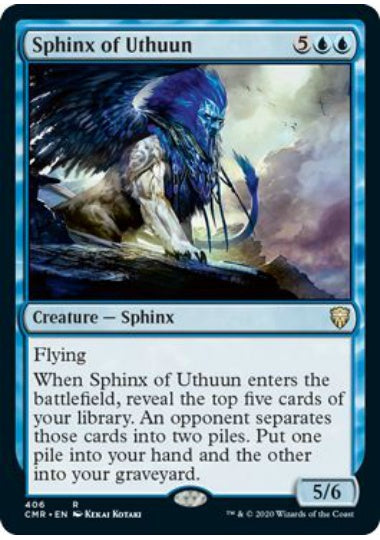 (英)ウスーンのスフィンクス / Sphinx of Uthuun【CMR】 統率者デッキ収録 No.406