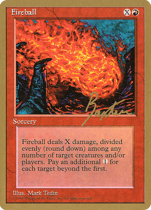(英)火の玉 / Fireball【PTC】 ProTour NewYork Decks 1996 George Baxter 金枠 No.125