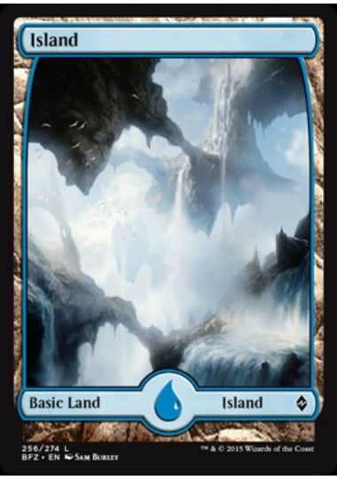 (英)【Foil】島 / Island【BFZ】フルアート版 No.256