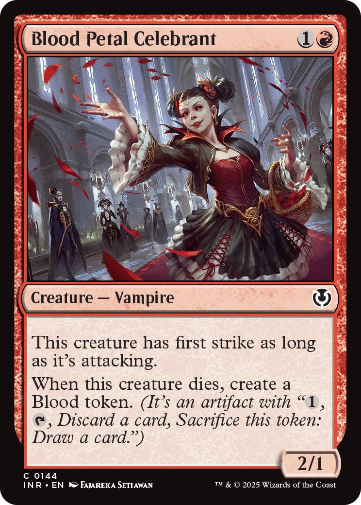 (英)【Foil】血花の祝賀者 / Blood Petal Celebrant【INR】 No.144