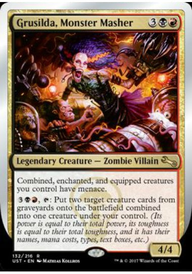 (英)【Foil】Grusilda, Monster Masher 【UST】 No.132