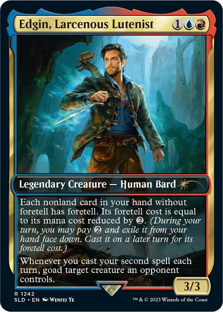 (英)【Foil】Edgin, Larcenous Lutenist【SLD】Secret Lair x Dungeons & Dragons: Honor Among Thieves No.1242