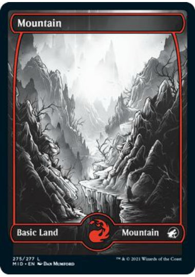(英)【Foil】山 / Mountain【MID】フルアート版 No.275