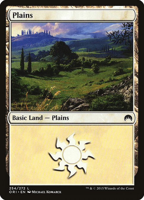 (英)【Foil】平地 / Plains【ORI】 No.254