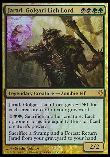 (英)【Foil】ゴルガリの死者の王、ジャラド / Jarad, Golgari Lich Lord【IVSG】絵違いFoil No.045