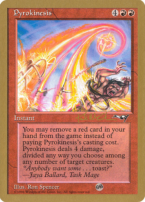 (英)紅蓮操作 / Pyrokinesis【WC97】 World Championship Decks 1997 Paul McCabe サイドボード 金枠 No.051