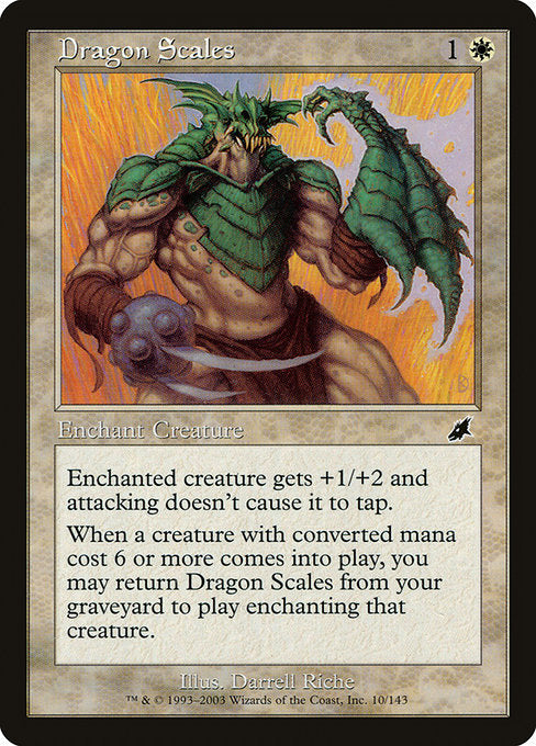 (英)【Foil】ドラゴンの鱗 / Dragon Scales【SCG】 No.010
