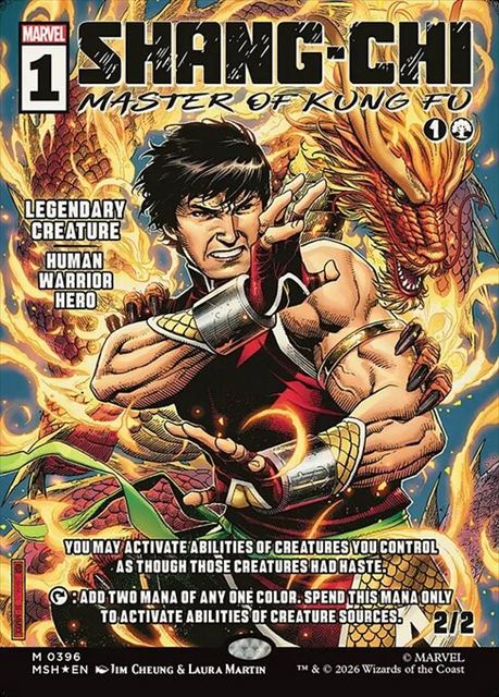 mtg カンフーの達人、シャン・チー　 英語　ボーダーレス　foil マーベル 英)【Foil】カンフーの達人、シャン・チー / Shang-Chi, Master of