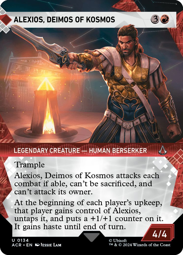 (英)【Foil】コスモスの門徒、アレクシオス / Alexios, Deimos of Kosmos ★ショーケース枠★(「記憶の回廊」ショーケース版) 【ACR】 No.134