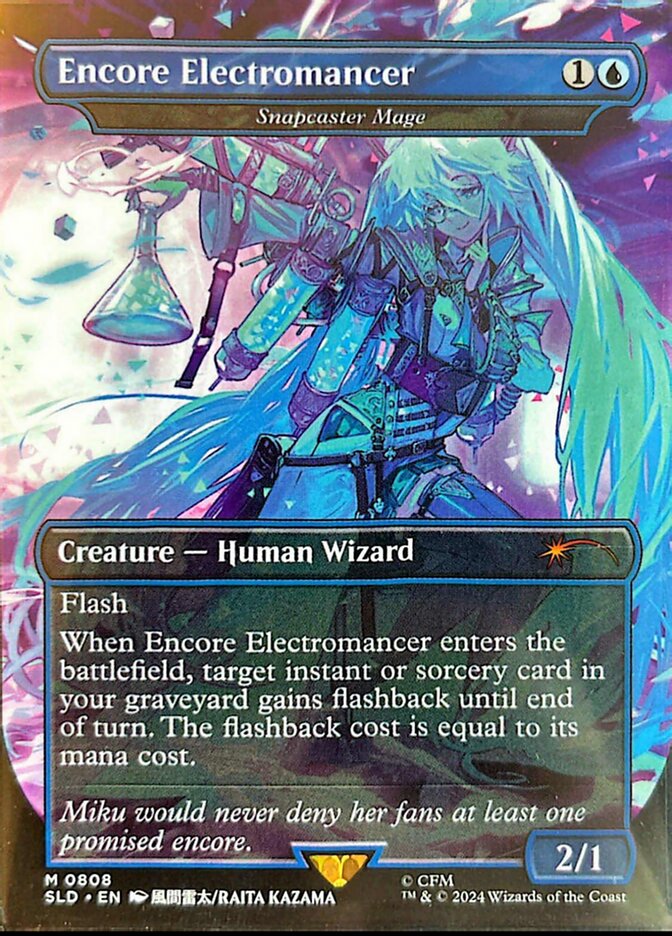 (英)アンコールの電術師 / Encore Electromancer[瞬唱の魔道士 / Snapcaster Mage]【SLD】 No.808