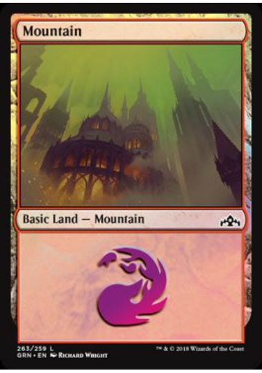(英)【Foil】山 / Mountain【GRN】 No.263