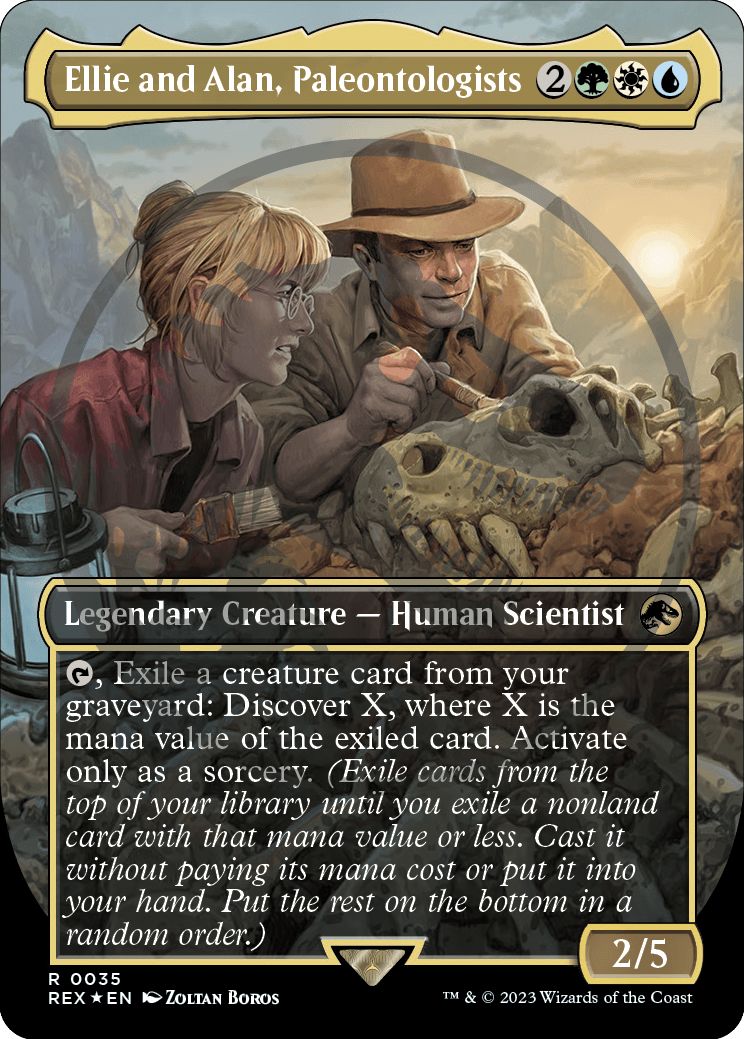 (英)【Foil】古生物学者、エリーとアラン / Ellie and Alan, Paleontologists ★ボーダーレス★(「ジュラシック・ワールド」コレクション) 【REX】ロゴ入り版 No.035