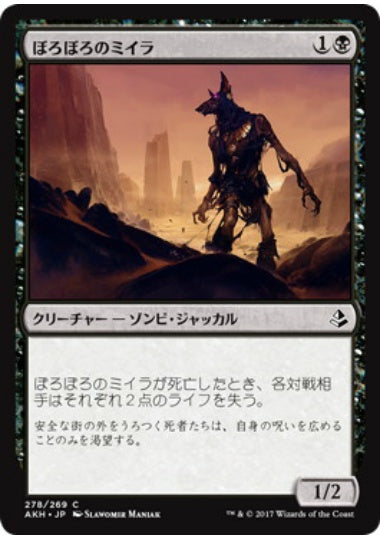 (日)ぼろぼろのミイラ / Tattered Mummy【AKH】 プレインズウォーカーデッキ収録 No.278