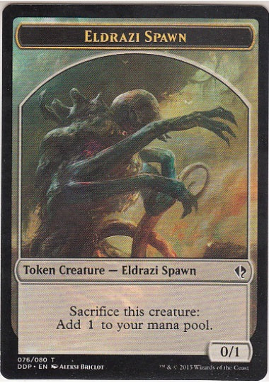 (英)エルドラージ・落とし子トークン / Eldrazi Spawn Token【ZVSE】 No.076