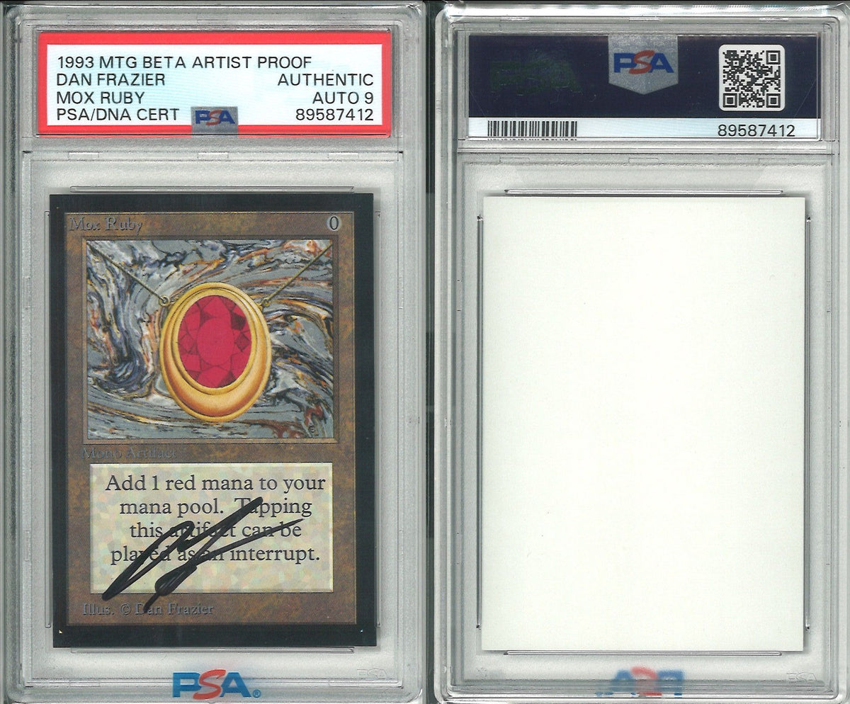 [鑑定品](英)Mox Ruby【BETA】 サイン入り PSA/DNA9 アーティストプルーフ ID:89587412 ※トーナメントで使用することはできません。 [委託販売品]