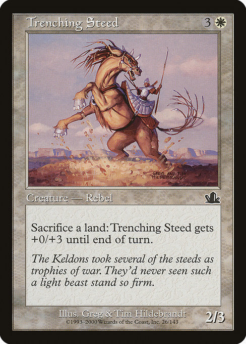 (英)【Foil】塹壕馬 / Trenching Steed【PCY】 No.026