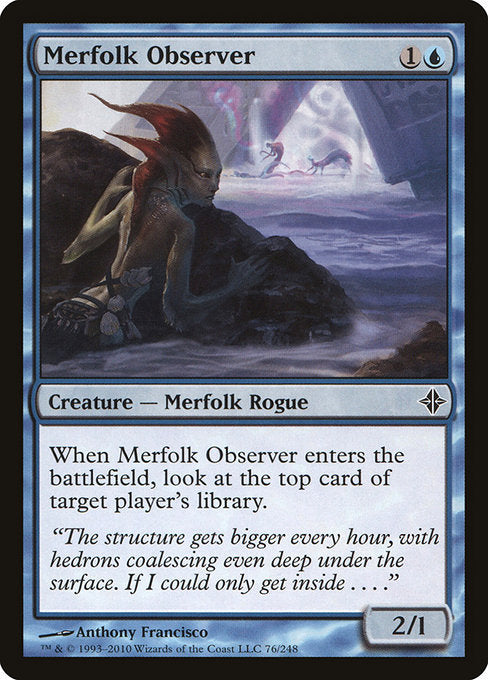 (英)【Foil】マーフォークの観察者 / Merfolk Observer【ROE】 No.076