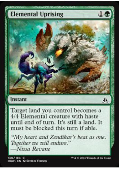 (英)【Foil】大自然の反撃 / Elemental Uprising【OGW】 No.130