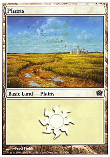 (英)【Foil】平地 / Plains【9ED】 No.334