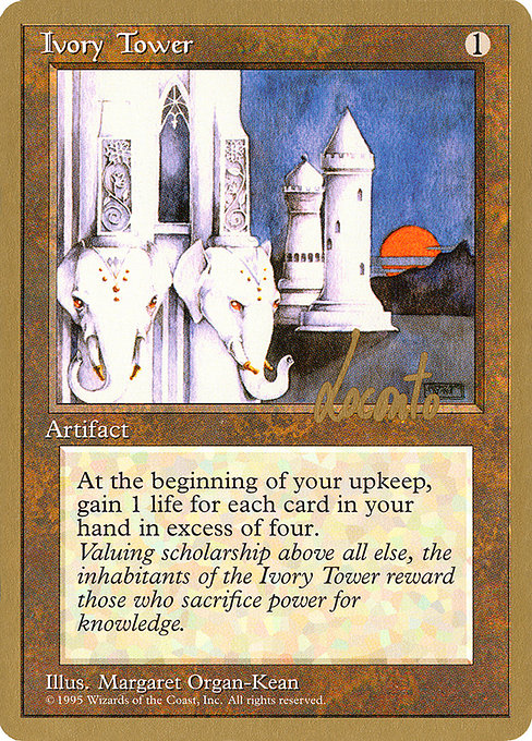 (英)象牙の塔 / Ivory Tower【PTC】 ProTour NewYork Decks 1996 Michael Loconto 金枠 No.189
