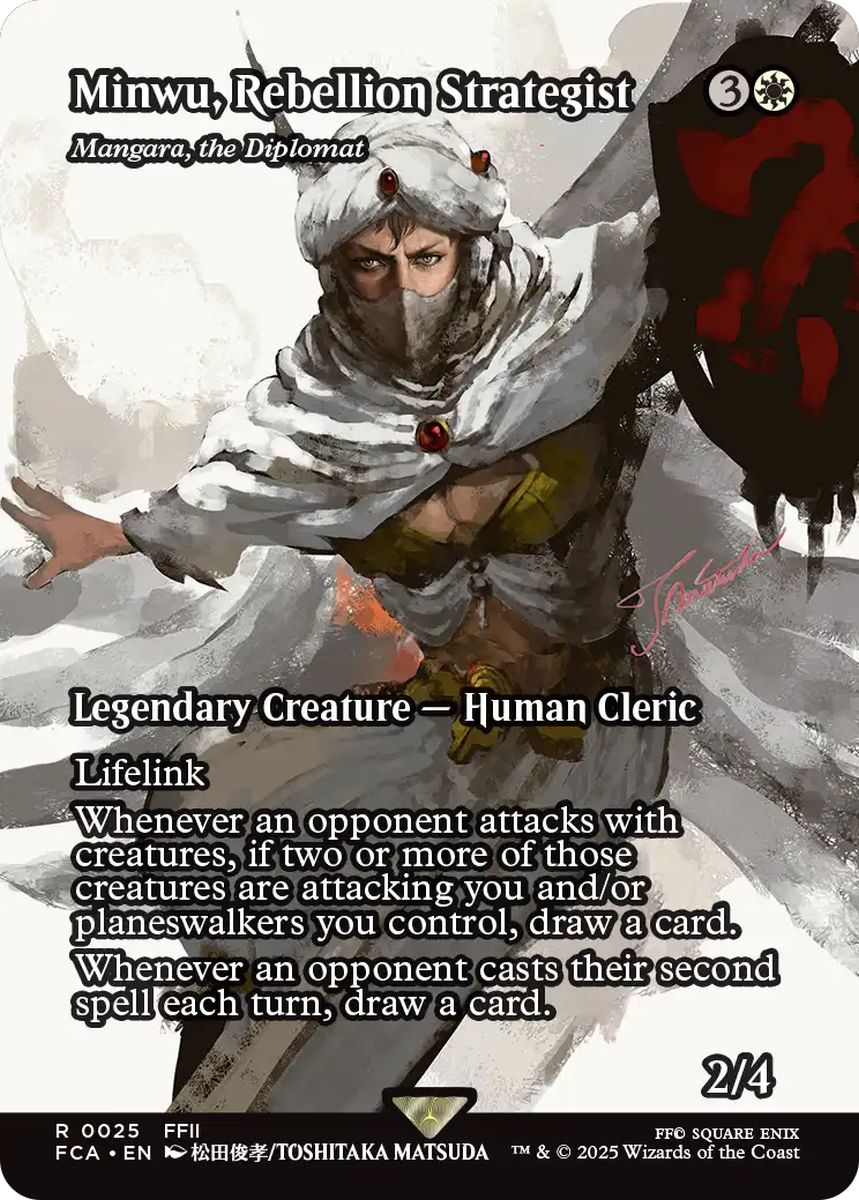(英)【Foil】反乱軍の参謀、ミンウ / Minwu, Rebellion Strategist[外交官、マンガラ / Mangara, the Diplomat] ★ショーケース枠★(FINAL FANTASY・継承史カード) 【FCA】 No.025