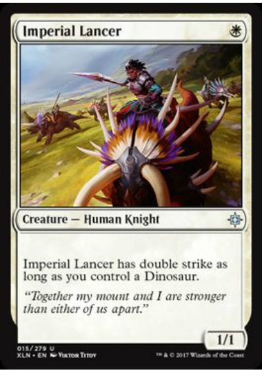 (英)【Foil】帝国の槍騎兵 / Imperial Lancer【XLN】 No.015