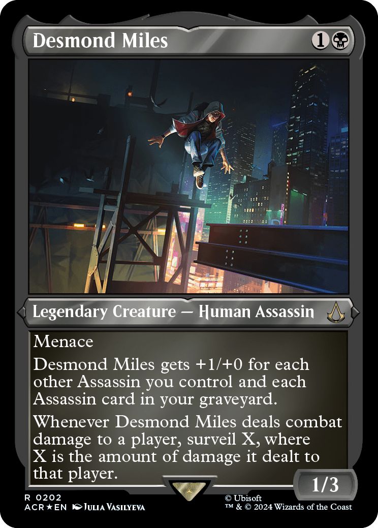 (英)【エッチングFoil】デズモンド・マイルズ / Desmond Miles【ACR】 No.202
