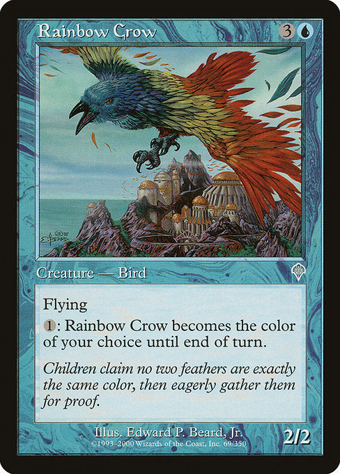 (英)【Foil】虹色カラス / Rainbow Crow【INV】 No.069