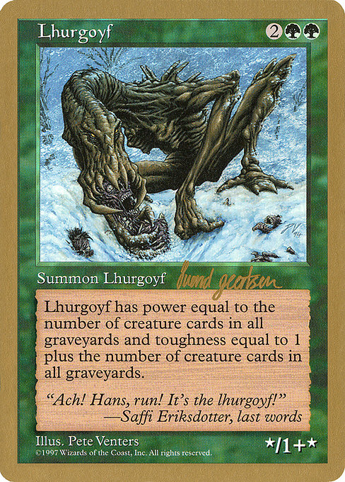 (英)ルアゴイフ / Lhurgoyf【WC97】 World Championship Decks 1997 Svend Geertsen 金枠 No.065
