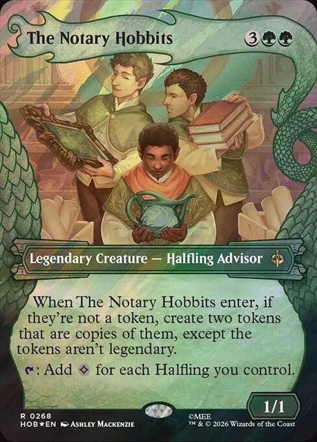 (英)【Surge-Foil】ホビットの公証人 / The Notary Hobbits ★ショーケース枠★(「竜の財宝」フレーム版) 【HOB】 No.268
