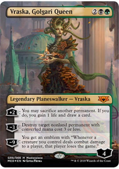 (英)【Foil】ゴルガリの女王、ヴラスカ / Vraska, Golgari Queen【GRNMED】 No.GR8