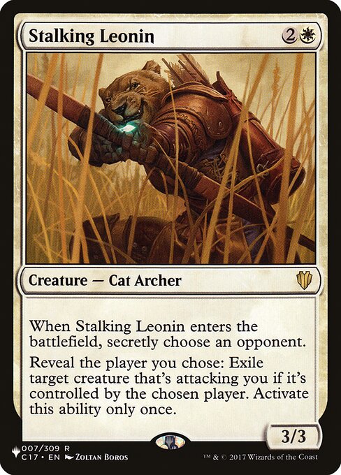 (英)忍び寄るレオニン / Stalking Leonin【SLD-C24】 Secret Lair Commander Deck: Raining Cats and Dogs No.017