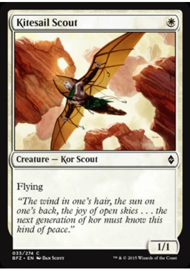 (英)【Foil】帆凧の斥候 / Kitesail Scout【BFZ】 No.033