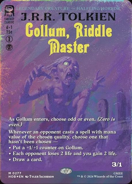 (英)【Surge-Foil】なぞなぞ名人、ゴラム / Gollum, Riddle Master ★ショーケース枠★(「ブックカバー・カード」) 【HOB】 No.277